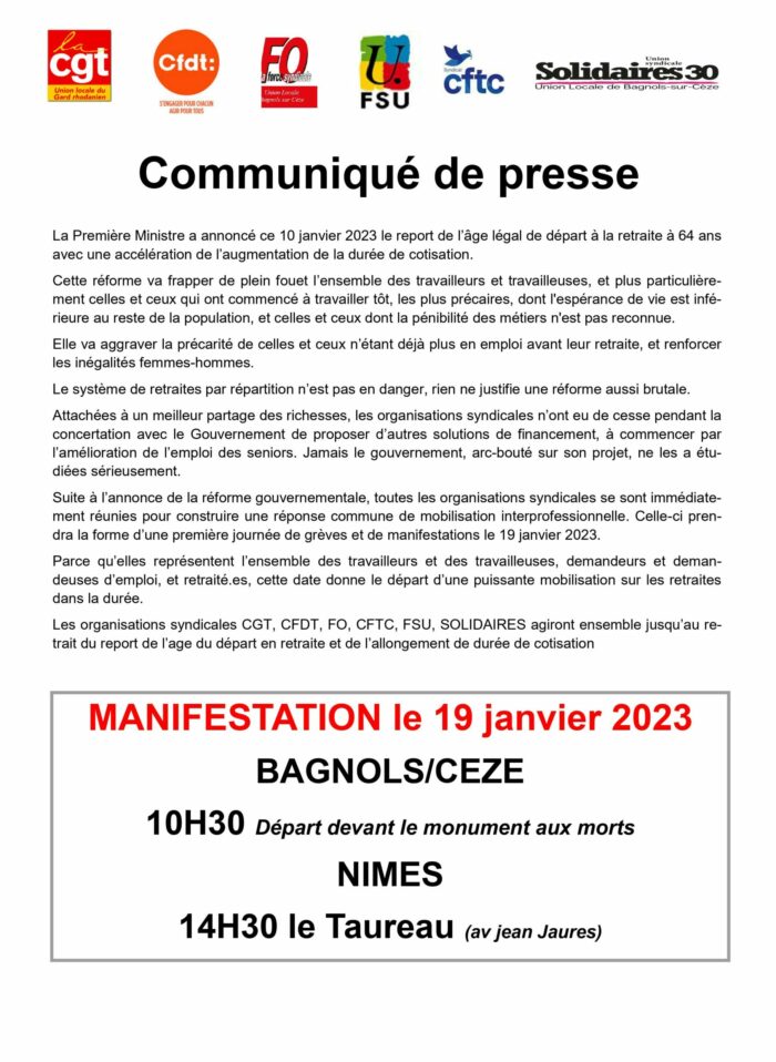 Communiqué Intersyndicale Gard Rhodanien-19 janvier 2023-1